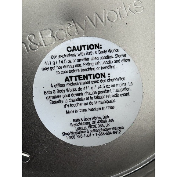 Bath & Body Works Glitter Metal Pedestal 14.5 Oz 3 Wick Candle Holder Christmas - Picture 8 of 9